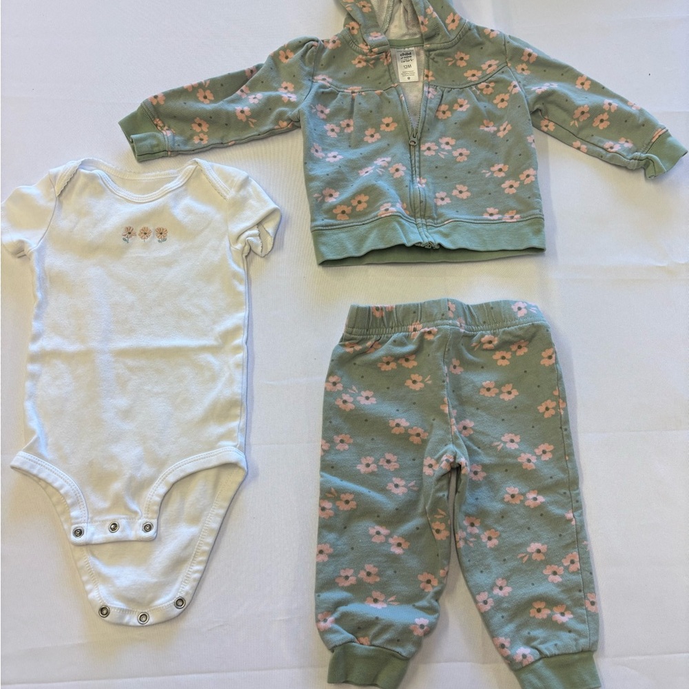 Carter's Green Floral Baby Jacket
